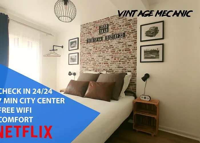 Appartement Nouveau* Vintage Mecanic* Wifi*netflix*confort Venette